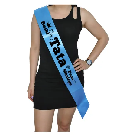 Szarfa NIEBIESKA Ślub Boski Tata Pana Młodego